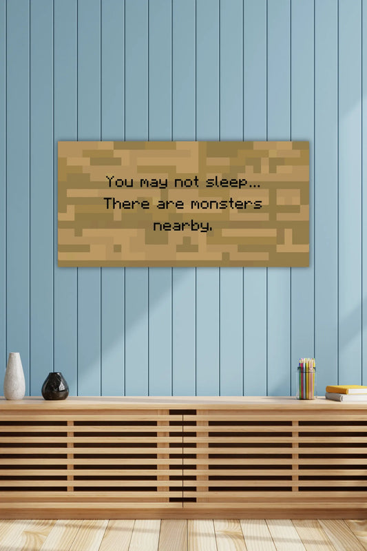 Monster Pixel Schild