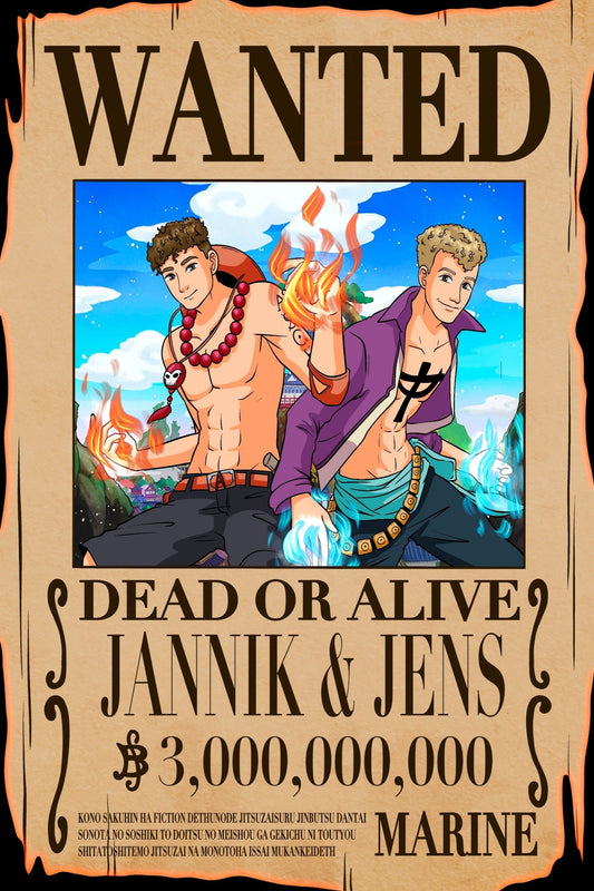 Personalisiertes One Piece Poster - Ein personalisierter Steckbrief